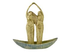 Taja Lovers Standing in a Boat