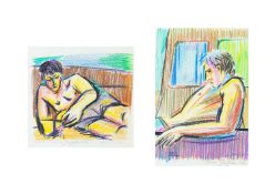 Carl JAYCOCK (1963) Male Figure on The Boat III and IIII