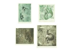 Marie-Fred DUPRE (XX-XXI) Four works from a series focussed on The Structure of Mythical Beasts