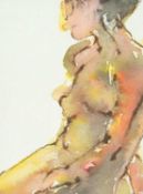 Angela LYLE (1946) Seated Nude