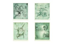 Marie-Fred DUPRE (XX-XXI) Four works from a series focussed on The Structure of Mythical Beasts
