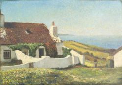 Cornish School Impressionist Cottage By The Sea