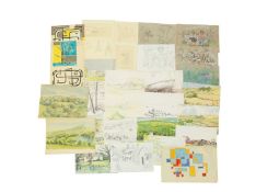 Maurice Edgar CONNELL (1921-2020) A portfolio of loose sheet works, including a draft illustration f