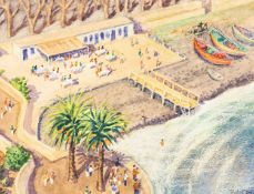 A. J FLETCHER (XX) The Beach at Machico, Madeira