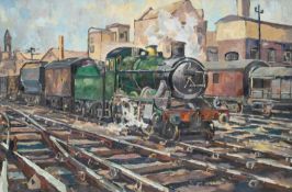 Nigel PRIDDEY (XX-XXI) Green Engine Beside Engine Sheds