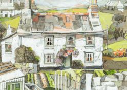 Sonia ROBINSON (1927) Cornish Cottage in Summer