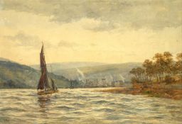 Maud E. MAGINNIS (XIX-XX) Sailboat Leaving Port