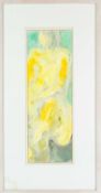 Angela LYLE (1946) Nude in Yellow on Green