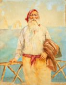 Raffaele TORO (1888-1963) Portrait of a Bearded Man with Pipe