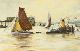 Bert WRIGHT (1930) Barge Race, Cherry Garden Pier