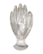 A George III silver novelty 'Hand' tea caddy spoon by Josiah Snatt.