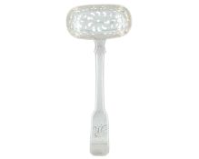 A George IV silver caddy spoon by Joseph Willmore.