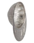 A George V silver caddy spoon in the form of a jockey's cap, by Thomas Bradbury & Sons Ltd.