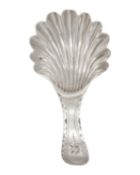 A George III silver caddy spoon by Hester Bateman.