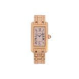 Cartier – An ‘18K’ Tank Americaine Wristwatch Reference: 1710 Serial: CC83060 Bezel: Smooth Case