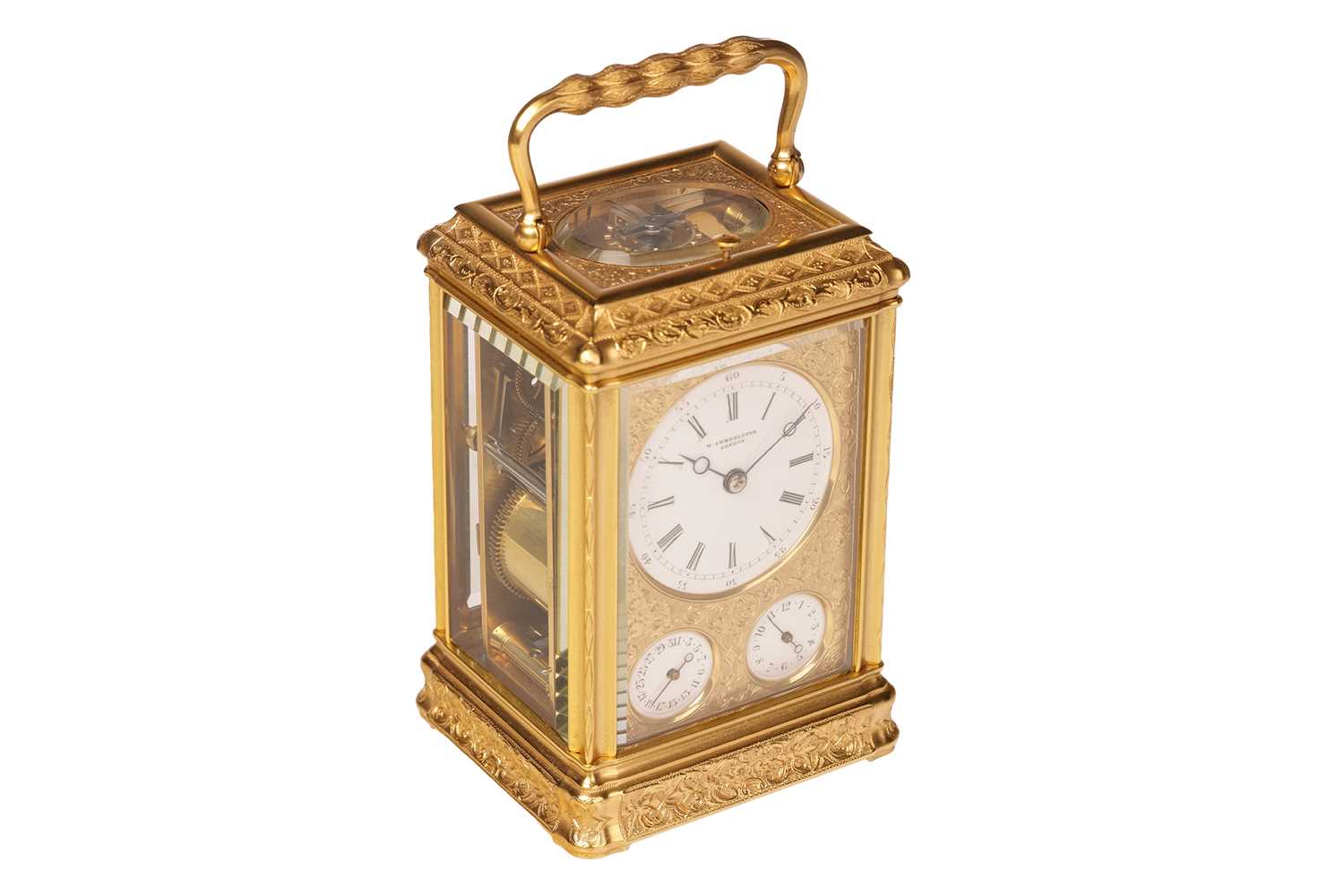 Drocourt of Paris; a Gorge cased, 8-day calendar, hour repeating alarm ...