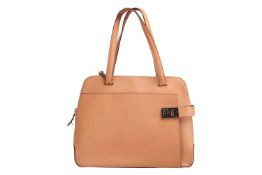 Salvatore Ferragamo - a Boston bag in tanned leather, top zip closure, equipped with two shoulder ha