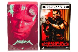 A Hot Toys 'Commando John Matrix' 1:6 scale figure, MMS276, boxed with outer carton, together with a