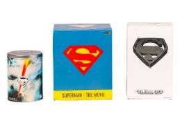 A Mezco Toyzs DC Superman 1978 edition figure, together with a Mattel General Zod figure, and an Iro