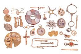 A Victorian Scottish silver and agate brooch in unmarked white metal mount (tests as silver); togeth