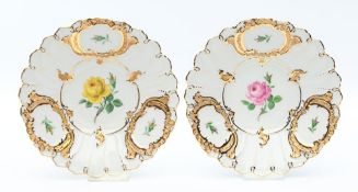 Paar Prunkschalen, Meissen.