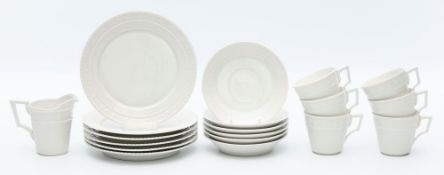 Sechs Kaffeegedecke und Gießer, KPM Berlin,