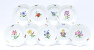 Neun Teller, Meissen,