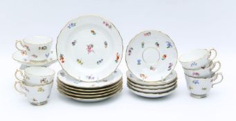 Sechs Kaffeegedecke, Meissen,