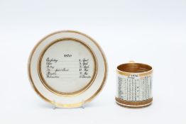 "Datumstasse" mit Bodenlithophanie, KPM Berlin.