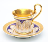 Prunktasse mit Untertasse, KPM Berlin.