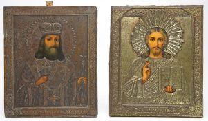 2 russische Ikonen (um 1900).