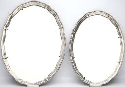 2 ovale Platten/Tabletts, WMF.