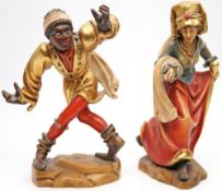 2 Skulpturen aus der Serie der Moriskentänzer.