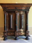 Rosewood and ebony cushion cabinet