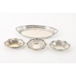 silver bowls and tray