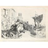 Rembrandt Harmenszoon van Rijn. The Ship of Fortune (1633, etching)