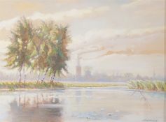 Willerding, Karl Joseph. "Gezicht op het kerkje van Kortenhoef"