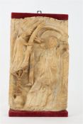 Alabaster relief: Annunciation (Nottingham, 16th century)