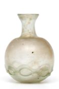 A Roman glass flask, ca. 3rd century CE,