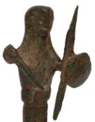 Iberian bronze figure of a warrior, ca. 700 BCE,