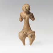 Mexico, a standing female fertility figure, possibly Jalisco, 200 BCE - 200 CE