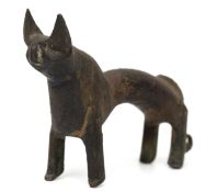 Near Eastern, a fine bronze Islamic statue of a feline figure, ca. 800-1300 CE.