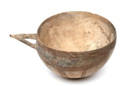 Cyprus, terracotta lucky bone handle bowl, Bronze Age, ca. 1500-1000 BCE