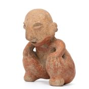 West Mexico, Chinesco culture, 200 BCE- 300 CE, terracotta seated figure.
