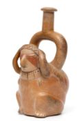 Peru, Inca, 1300 - 1600 CE, a spout stirrup vessel,
