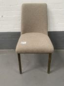 Cream and Brass Dining Chair