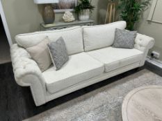 Chesterfield 4 Seater Sofa Cream