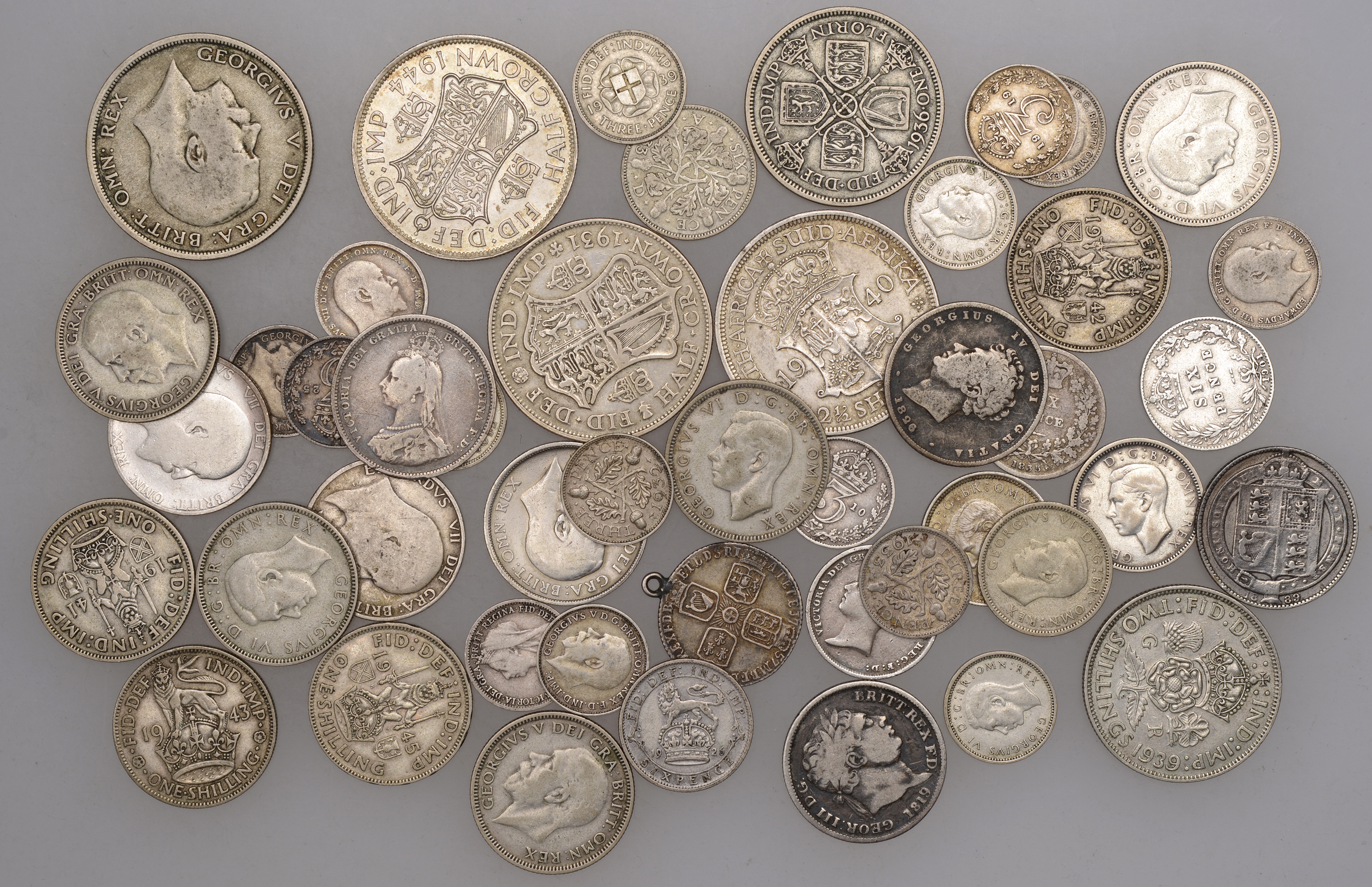 Miscellaneous British coins in silver, various types [Lot]. Varied ...