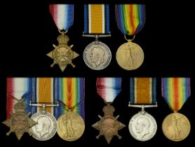 Three: Sergeant J. Meighan, Middlesex Regiment 1914-15 Star (2980. Sjt. J. Meighan. Midd'x...