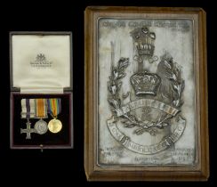 Middlesex Regiment Memorial Plaque, engraved 'Alister Cullen Pearse, M.C. with Bar., Served...